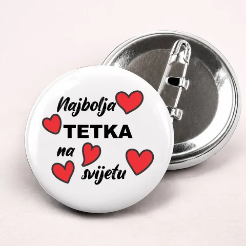 Najbolja tetka na svijetu 2 - Bedževi – proizvod sa printom