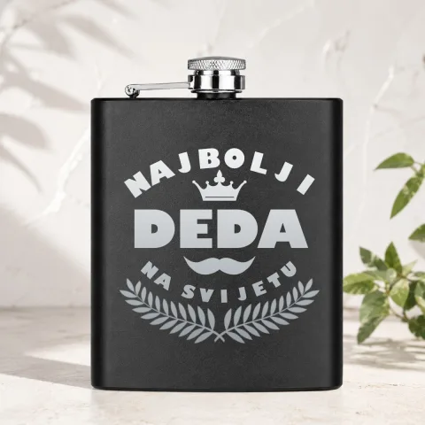 Najbolji deda na svijetu - Pljoska – izdelek sa printom