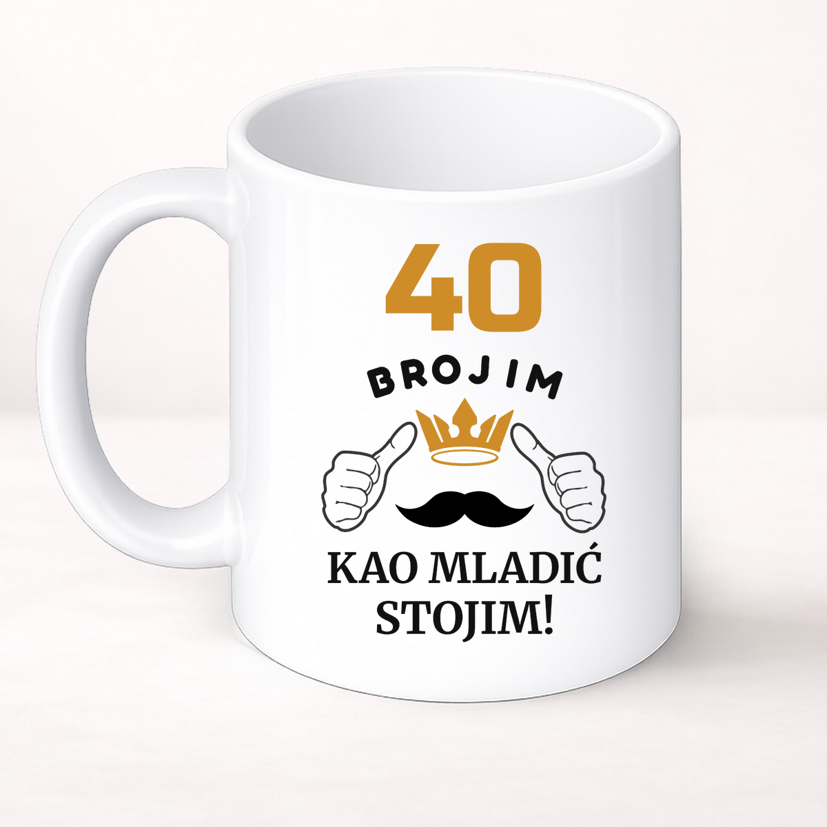 XX brojim kao mladić stojim - Šolja Classic – prikaz izdelka
